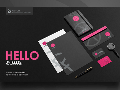 My First Dribbble Shot 1shot identity jeielos irussu