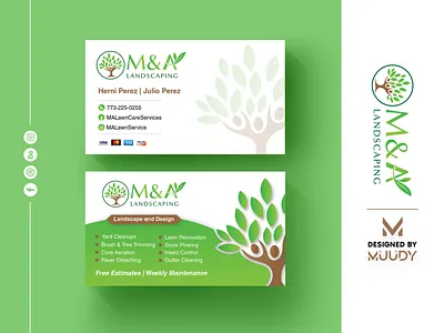 Attractive Business Card Design | MUUDY branding business card business card mockup design flat illustration logo minimal minimal art minimal branding modern vector