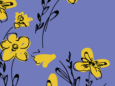 Flower Field at Night graphic pattern illustration pattern pattern design photoshop brush vector