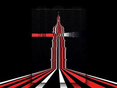 St. Sophia Cathedral the bell tower afisha art project attention design graphic illustration line movement poster poster collection posters print save social vector