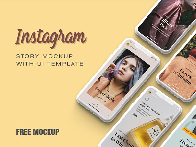 Free Instagram Story Mockup app design download free free mockup freebbble freebie graphicdesign instagram instagram story iphone iphone mockup iphone x mockup mockups psd screen mockup ui design ui template