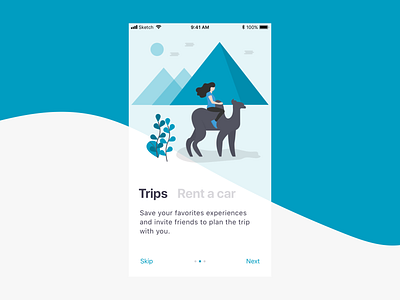 Travel App Onboarding application mobileappdesign mobiledesign onboarding sketch ui uidesign userexperience userinterface ux uxdesign