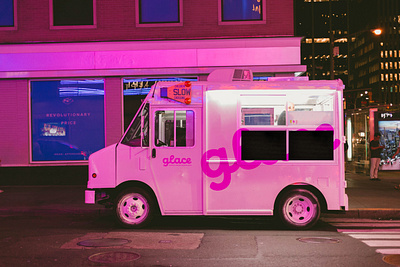 Glace Treat Truck branding icon illustration logo shapes