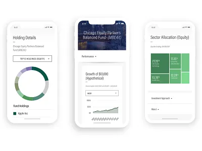 AMG Mobile charts financial graphs ios iphone minimal mobile ui ux