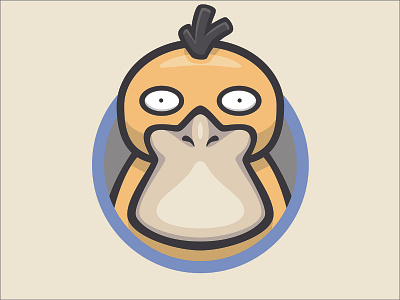 054 Psyduck badge collection icon illustration kanto logo mascot patch pokédex pokémon psyduck series