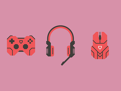 eSports_1 black design flat gamepad games gaming graphic headphones icon illustration illustrator mouse