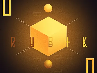 RUBIK art design graphic design illustration illustrator poster