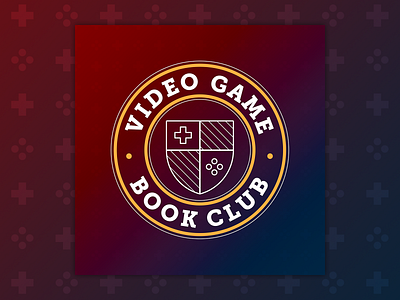 Video Game Book Club - Podcast Art academic branding crest design gaming graphic design illustration logo podcast video game