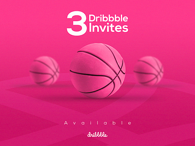 3 Dribbble Invites ball draft dribbble dribbble player give giveaway invitaion invite join member prospects shot ui ux web