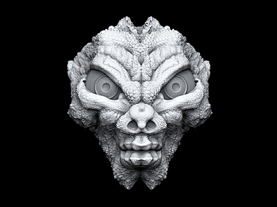 Alien 3d illustration sculpting zbrush