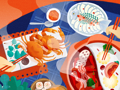 zhihu - Hotpot chinese food hotpot illustration zhihu