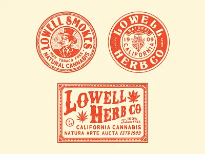 Lowell Herb co. art artwork branding design direction graphic graphicdesign icon illustration lettering logo packagedesign type typography vector vintage