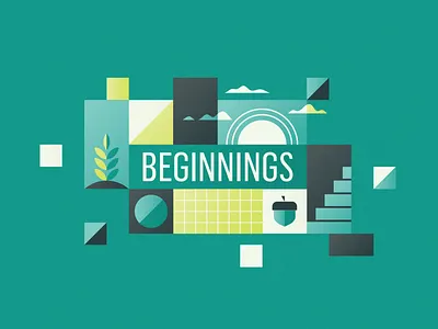 Beginnings begin geometric grow illustration sermon