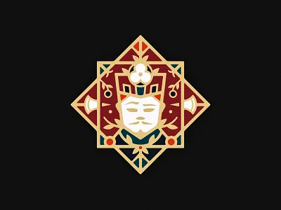 Jack of Diamonds card deck crown design diamonds floral flower halberd icon illustration illustrator jack logo mustache ornament playing card poppy suit vector