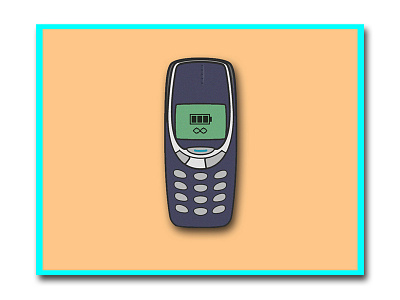 Nokia 3310 Illustration branding design graphic icon illustration indesign logo logos typography vector web