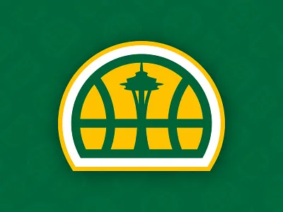 Seattle Sonics Primary Icon basketball branding logo nba seattle seattle sonics sonics sport sports supersonics