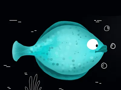 Blue fish aqua fish marine sea sea creature