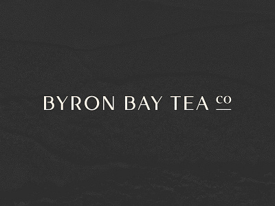 Byron Bay Tea Co. Wordmark brand brand identity branding logo minimal type typography