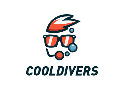 Cooldivers Logo bubbles cool cool diver cool man deep swimming design diver divers diving illustrated logo illustratedlogo illustration logo logo design logo illustration logos rayban scuba sunglasses water