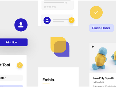 Embla Style Guide app branding design flat icon illustration logo minimal mobile typography ui ux vector web