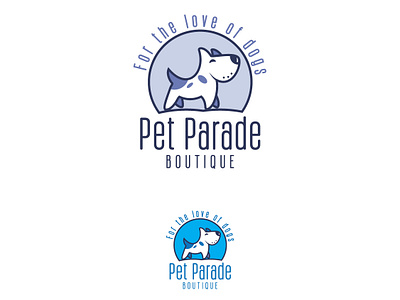 Pet Parade Boutique brand branding design icon illustration logo logo design vector