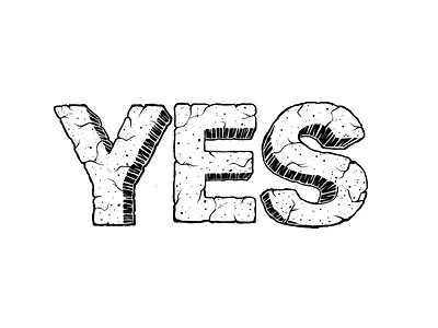 Hard Yes hard illustration lettering typography yes