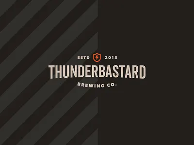 Thunderbastard Brewing badge beer bolt brewery lighting logo thunder