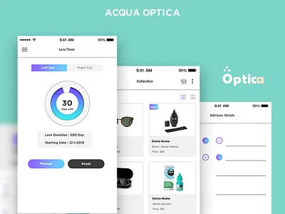 Optica eye care glass lens power