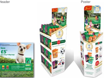 Eukanuba POS artwork branding fsdu pos