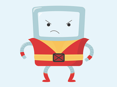 Beemo Colossus, Adventure Time X-Men Crossover adventure time crossover illustration vector xmen