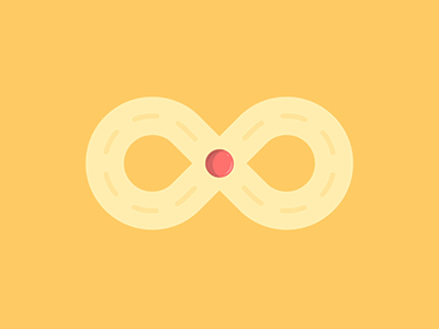 Loop animation ball colour dribbble flat icon illustration illustrator loop minimal motion roll shot stroke travel vector