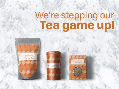 bru haus tea ad advertising brand identity branding cafe coffee magazinead package packagedesign product product branding productdesign tea