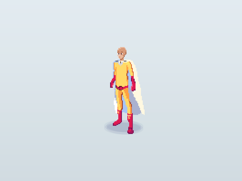 Saitama Pixel Art animation anime avatar design pixel pixel animation pixel art pixel dailies saitama