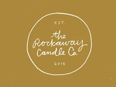 Rockaway Candle Co. brand branding candles design lettering logo small business typography