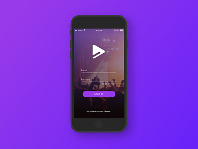 Purple music app app daily 100 daily challenge dailyui music