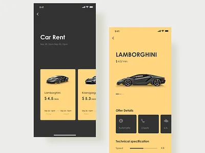 Car Rent car ui 出租 设计 速度