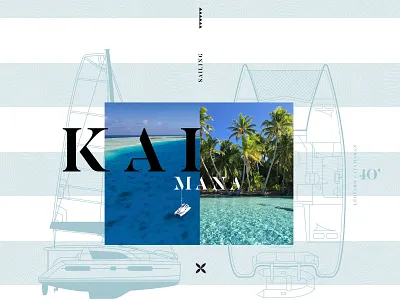 Kaimana Boat illustration typography