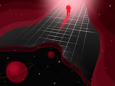 lose one's way design illustration lonely star