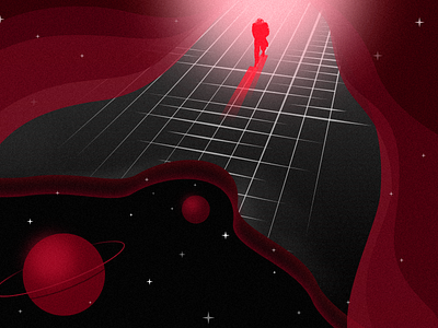 lose one's way design illustration lonely star