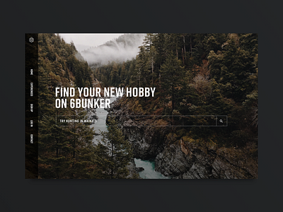 6Bunker Homepage branding homepage logo typography ui ui ux ui ux design user interface ux web webdesign website