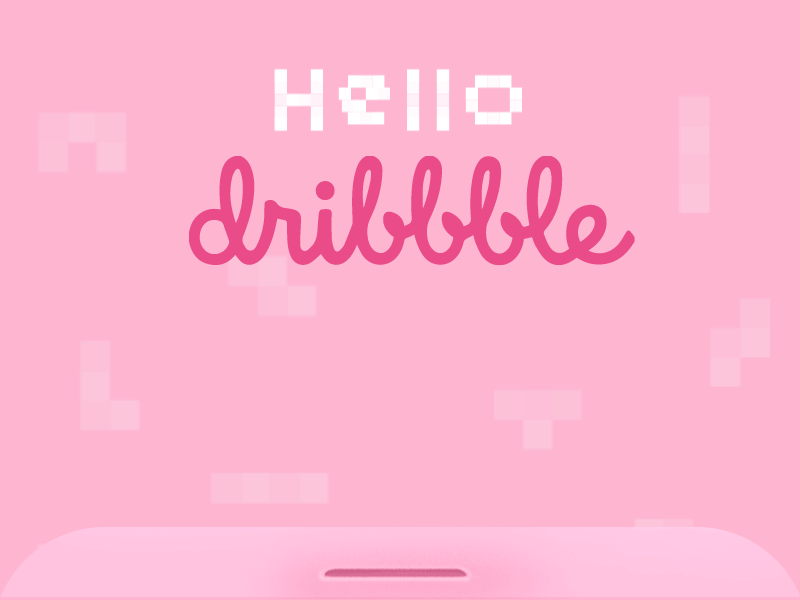 Hello Dribbble animation design illustration