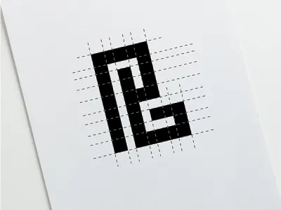 P+G Monogram Gridding balance branding design geometric graphic grid grid layout grid logo grid system gridding icon identity illustrator letters logo logo design monoline progress sketch vector