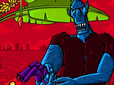 Mysterious land_03 art comics design earth human illustration monster politics society vector