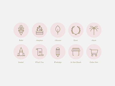 Instagram Icons flower highlight icon instagram story shop