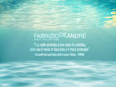 Music Gifrimini De Andre animation illustration italian music sea vinyl waves