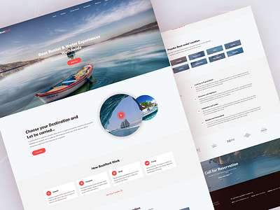 Boat Rental boat rental car rental landing page rental web website