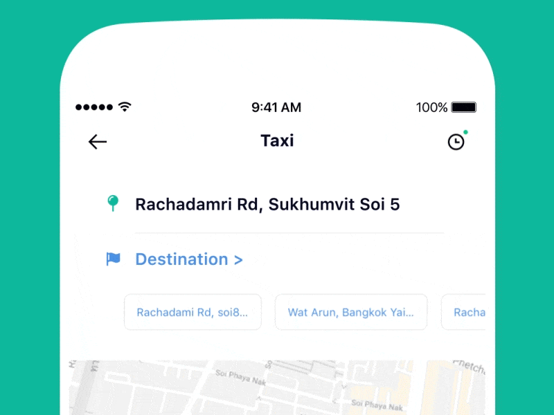 Taxi app ui animation app car motion taxi ui ux