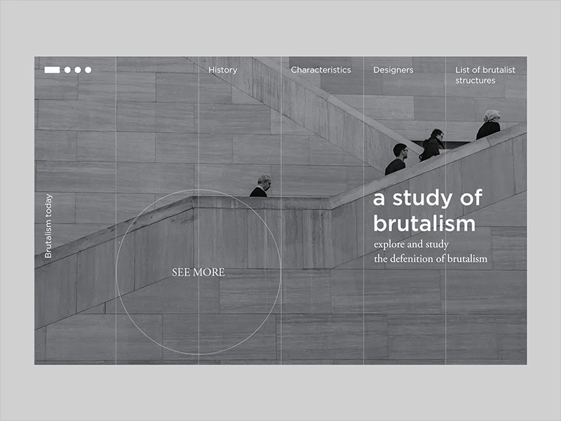 Brutalism site concept anim animation concept design grid inspiration site ui