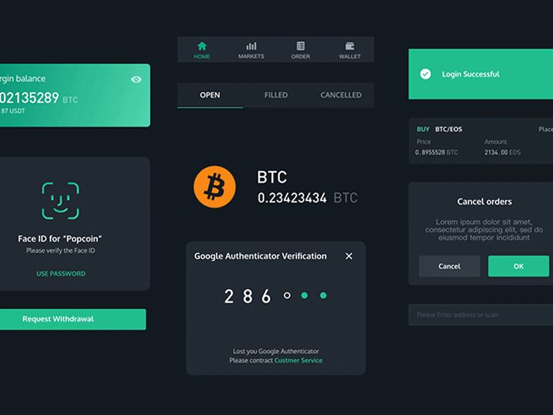 Popcoin Exchang Components blockchain crypto currency exchange