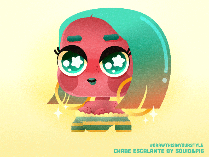 Chabe Escalante | #DrawThisInYourStyle animation chibi cute gif illustration kawaii sticker stickers vector